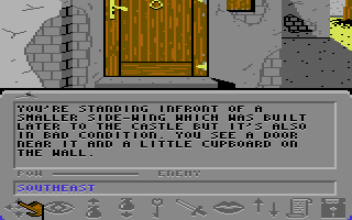 Castle (Commodore 64) screenshot: Some closed door.