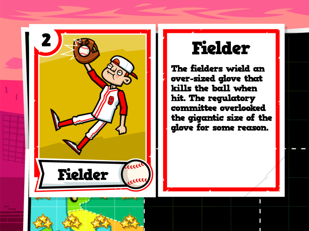 Baseball Riot (iPad) screenshot: Fielder