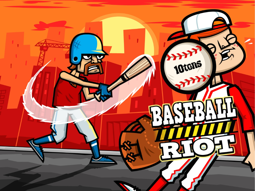 Baseball Riot (iPad) screenshot: Title Screen