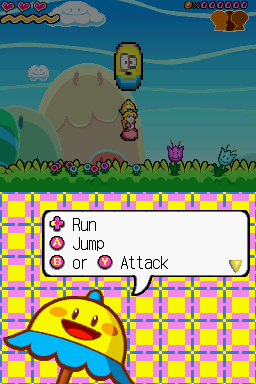 Super Princess Peach (Nintendo DS) screenshot: These blocks can give you game hints.