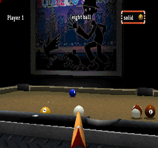 Backstreet Billiards (PlayStation) screenshot: Art.