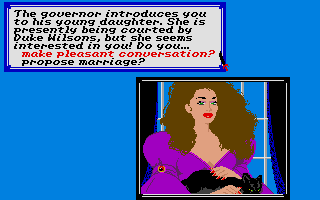 Sid Meier's Pirates! (Atari ST) screenshot: A beautiful governor's daughter.