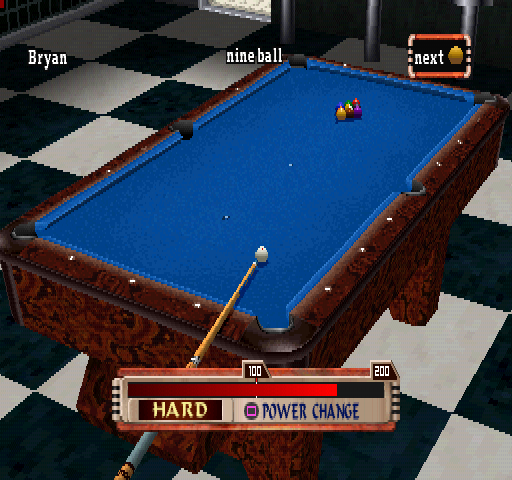 Backstreet Billiards (PlayStation) screenshot: How about Nine ball?!? Challenge accepted...