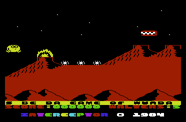 Wunda Walter! (VIC-20) screenshot: Pressing the button to float in the air
