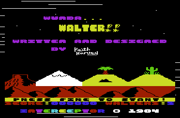 Wunda Walter! (VIC-20) screenshot: Title screen