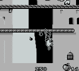 Disney's Aladdin (Game Boy) screenshot: Shimmy across the beams to get the fruit