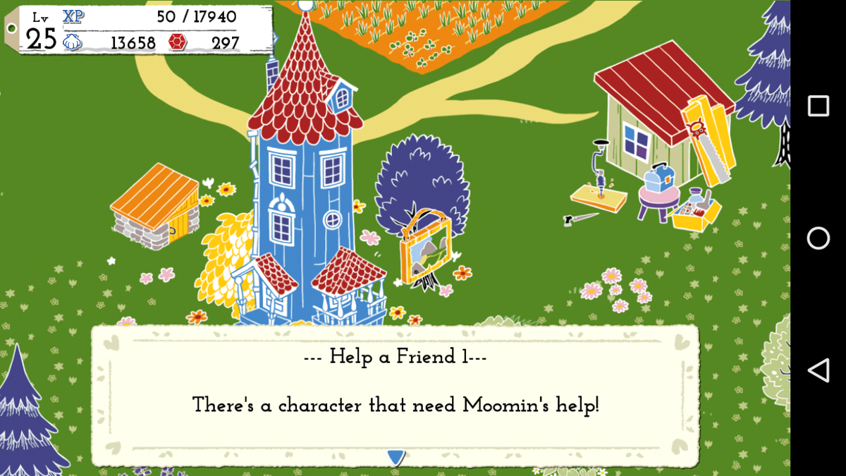 Moomin: Welcome to Moominvalley (Android) screenshot: Here's something new!