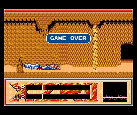 Exile (MSX) screenshot: Sadler is dead