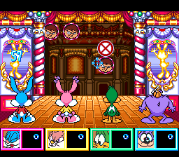 Tiny Toon Adventures: Wacky Sports Challenge (SNES) screenshot: Hit the targets to receive points