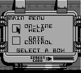 Jurassic Park (Game Boy) screenshot: You'll have to use the mainframe computer to open the Jurassic Park gates.