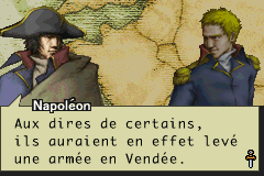Napoleon (Game Boy Advance) screenshot: Conversation between Napoléon and Inzaghi.