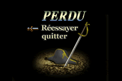 Napoleon (Game Boy Advance) screenshot: Perdu.