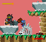 The Itchy & Scratchy Game (Game Gear) screenshot: Our "friends" :)