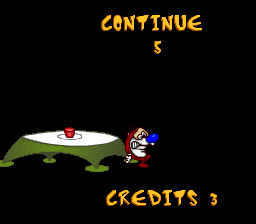 The Ren & Stimpy Show: Time Warp (SNES) screenshot: Continue screen