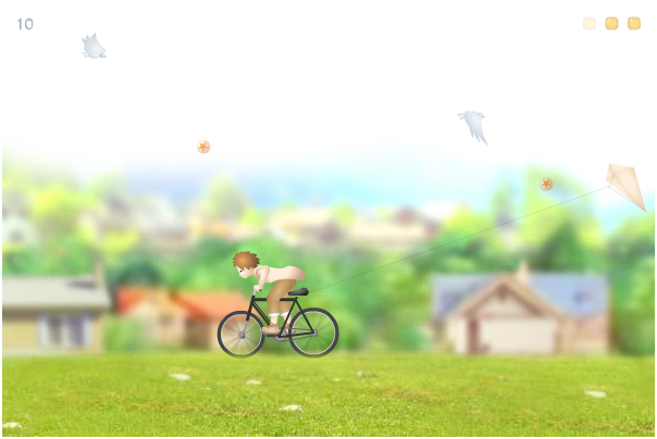 Windy Days (Browser) screenshot: Is it me or are those Dragonballs floating in the air?