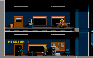 Lethal Weapon (Atari ST) screenshot: Selecting mission one