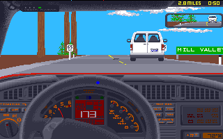Test Drive II Scenery Disk: California Challenge (Amiga) screenshot: Mill Valley