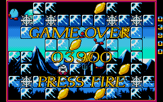 Kwik Snax (Atari ST) screenshot: Game over