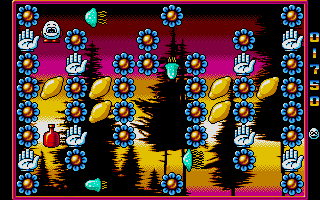 Kwik Snax (Atari ST) screenshot: In the Cuckoo level