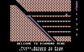 Diamond Mine (Commodore 64) screenshot: Title Screen