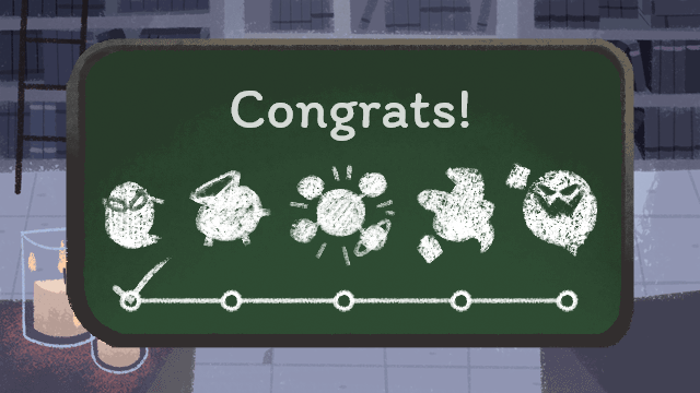 Halloween 2016 (Browser) screenshot: Congrats! Level clear