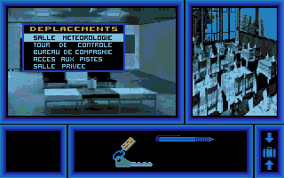 A 320 (Atari ST) screenshot: Selecting the office to go.