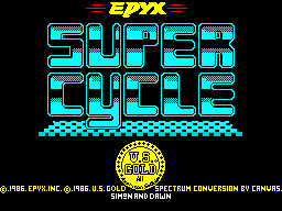 Super Cycle (ZX Spectrum) screenshot: Loading screen