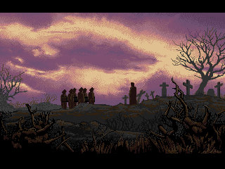 Wings (Amiga) screenshot: The funeral
