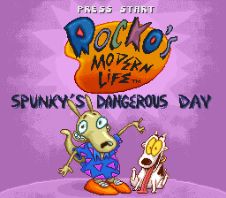 Rocko's Modern Life: Spunky's Dangerous Day (SNES) screenshot: Title screen