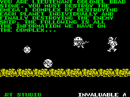 Omega One (ZX Spectrum) screenshot: Instruction