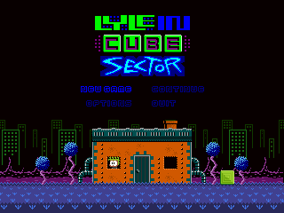 Lyle in Cube Sector (Windows) screenshot: Here's your title screen!