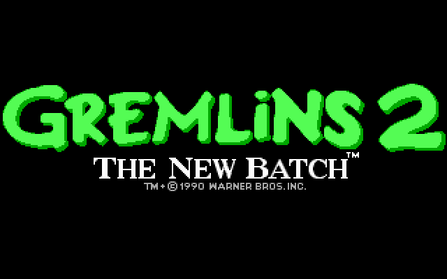 Gremlins 2: The New Batch (DOS) screenshot: Title screen