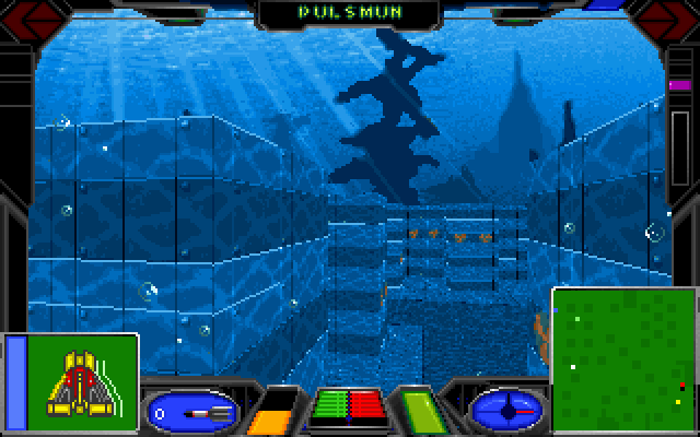 Zephyr (DOS) screenshot: Level 3. Underwater theme.