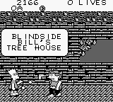 Bart Simpson's Escape from Camp Deadly (Game Boy) screenshot: Blindside Bill's Tree House.