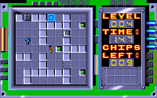 Chip's Challenge (Amiga) screenshot: Level 4 - Lesson Four.
