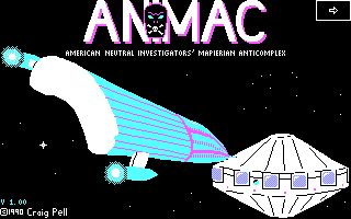 ANIMAC (DOS) screenshot: Title screen