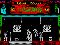 The Munsters (ZX Spectrum) screenshot: Look out!