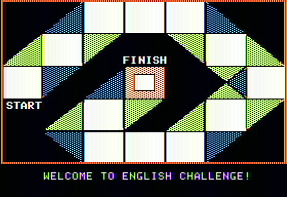 English Challenge (Apple II) screenshot: Start screen