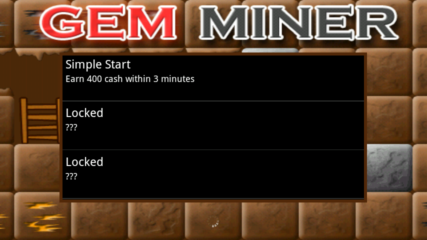 Gem Miner: Dig Deeper (Android) screenshot: Challenges game mode