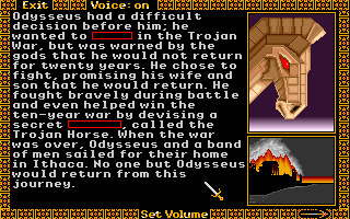 Talking Cloze Technique: Greek Mythology (Apple IIgs) screenshot: Odysseus