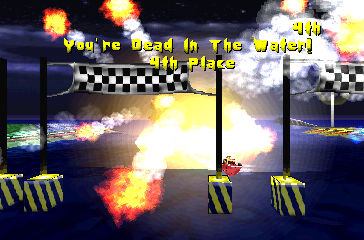 Dead in the Water (PlayStation) screenshot: You're Dead In The Water.