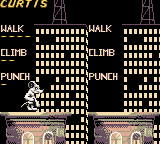 Rampage 2: Universal Tour (Game Boy Color) screenshot: You start with the giant rat, Curtis.