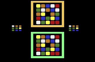 Cubicolor (Atari 2600) screenshot: I need to match the pattern shown.