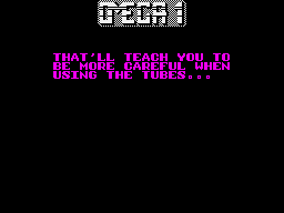 Omega One (ZX Spectrum) screenshot: Game over