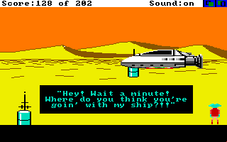 Space Quest: Chapter I - The Sarien Encounter (Amiga) screenshot: Poor alien...