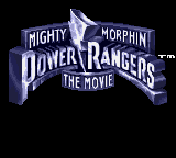 Mighty Morphin Power Rangers: The Movie (Game Gear) screenshot: Main title screen