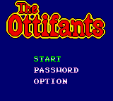 The Ottifants (Game Gear) screenshot: Main title screen