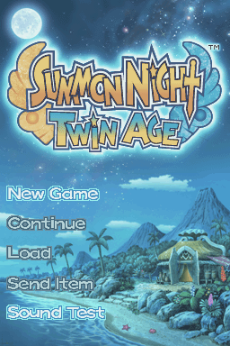Summon Night: Twin Age (Nintendo DS) screenshot: Main menu