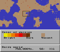SimEarth: The Living Planet (SNES) screenshot: Color of the daisies