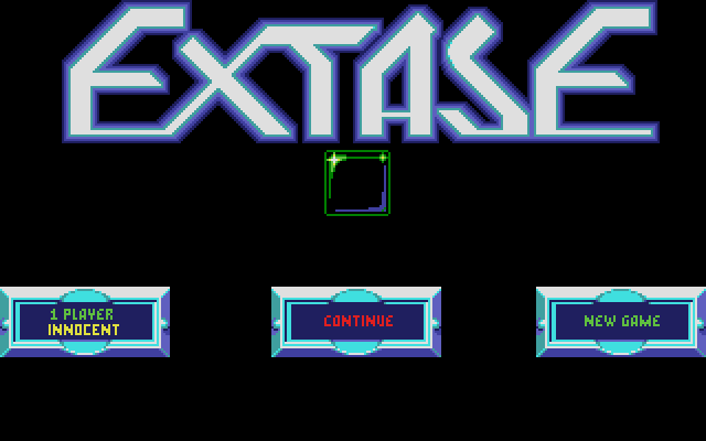 Extase (DOS) screenshot: Main Menu (VGA)